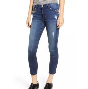 3x$30 Embellished Crop Dark Wash Jean